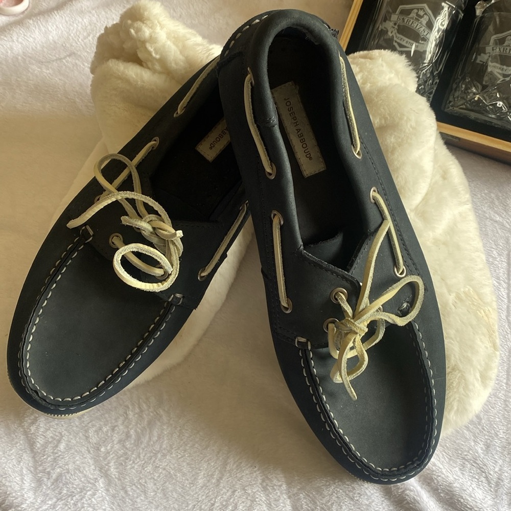 Joseph Abboud Men's Black Boat Shoes